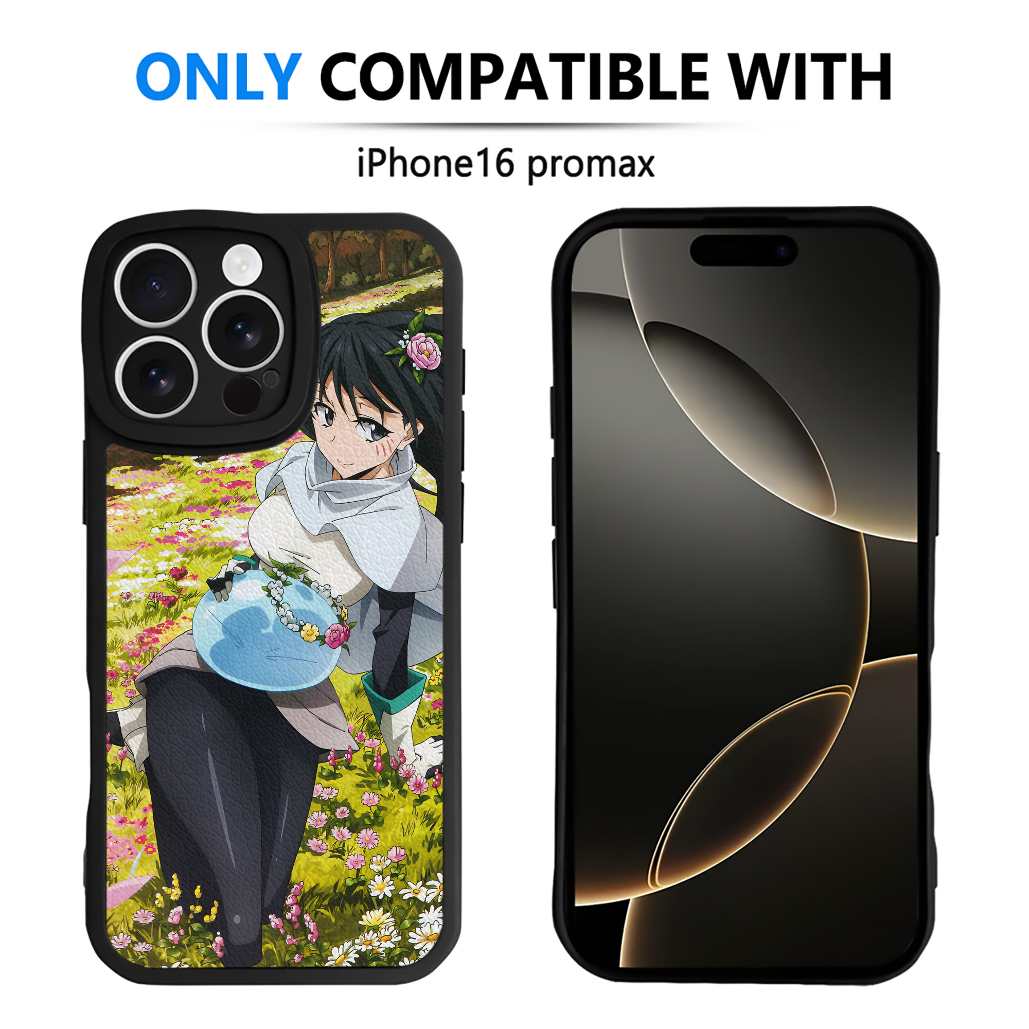 （画像用） 転スラ Regarding Reincarnated to Slime 【iPhone 16シリーズ対応】シリコンスマホケース（レザー調） 材質：シリコン